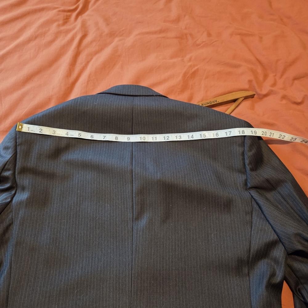 John Varvatos Star USA Brown Pinstripe Wool Bowery Suit Men's 40S 33" Waist - Picture 9 of 16